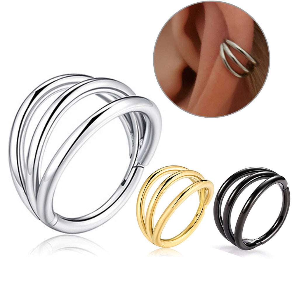 Gothic Nose Ring Ear Piercing - AKAK BODYJEWELRY - ear - tunnel