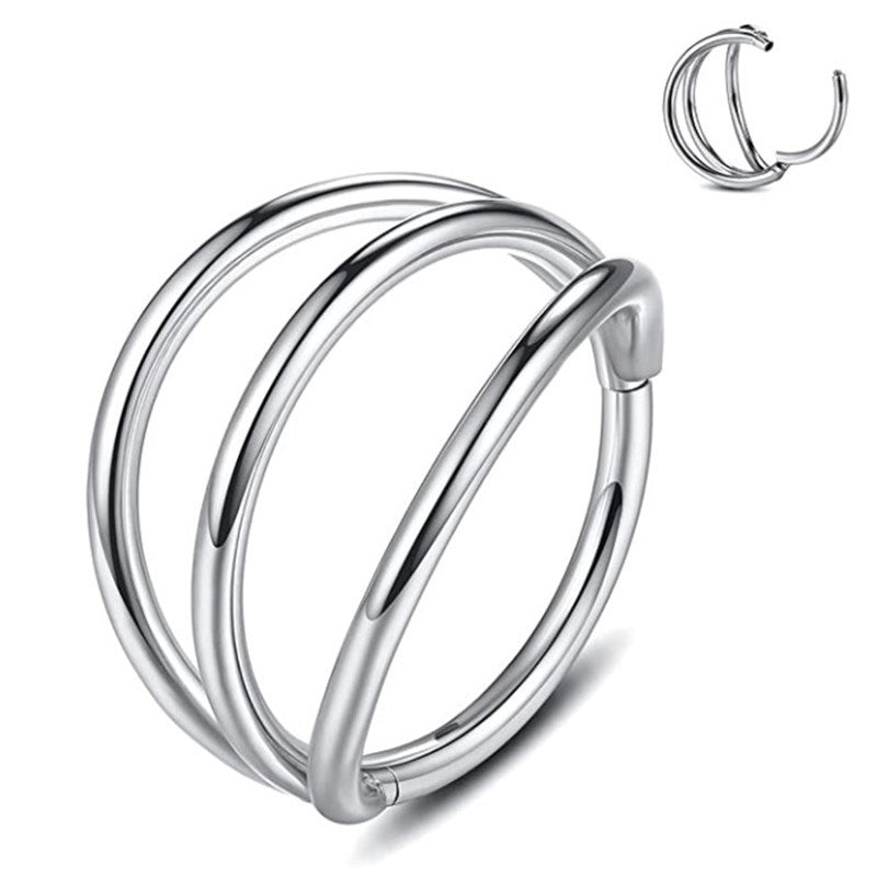 Gothic Nose Ring Ear Piercing - AKAK BODYJEWELRY - ear - tunnel