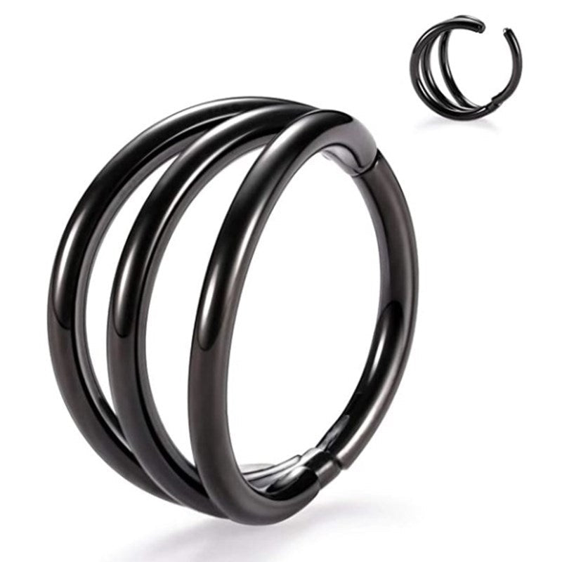 Gothic Nose Ring Ear Piercing - AKAK BODYJEWELRY - ear - tunnel