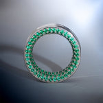 Green Moissanite 8K Stars Shining Tunnel(2Pcs) - AKAK BODYJEWELRY - ear - tunnel