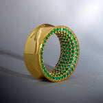 Green Moissanite 8K Stars Shining Tunnel(2Pcs) - AKAK BODYJEWELRY - ear - tunnel