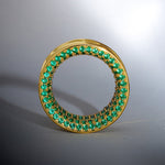 Green Zircon 8K Stars Shining Tunnel(2Pcs) - AKAK BODYJEWELRY - ear - tunnel