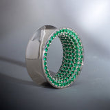 Green Zircon S925 Silver Stars Shining Tunnel(2Pcs) - AKAK BODYJEWELRY - ear - tunnel