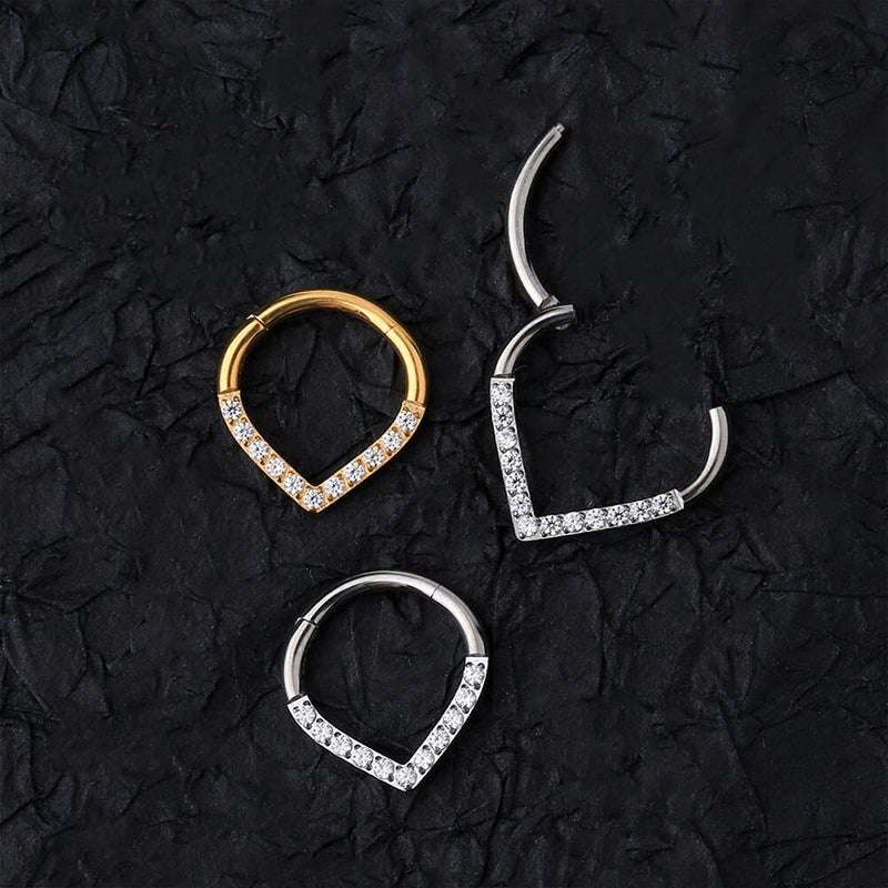 Heart Symbol Nose Piercing - AKAK BODYJEWELRY - ear - tunnel