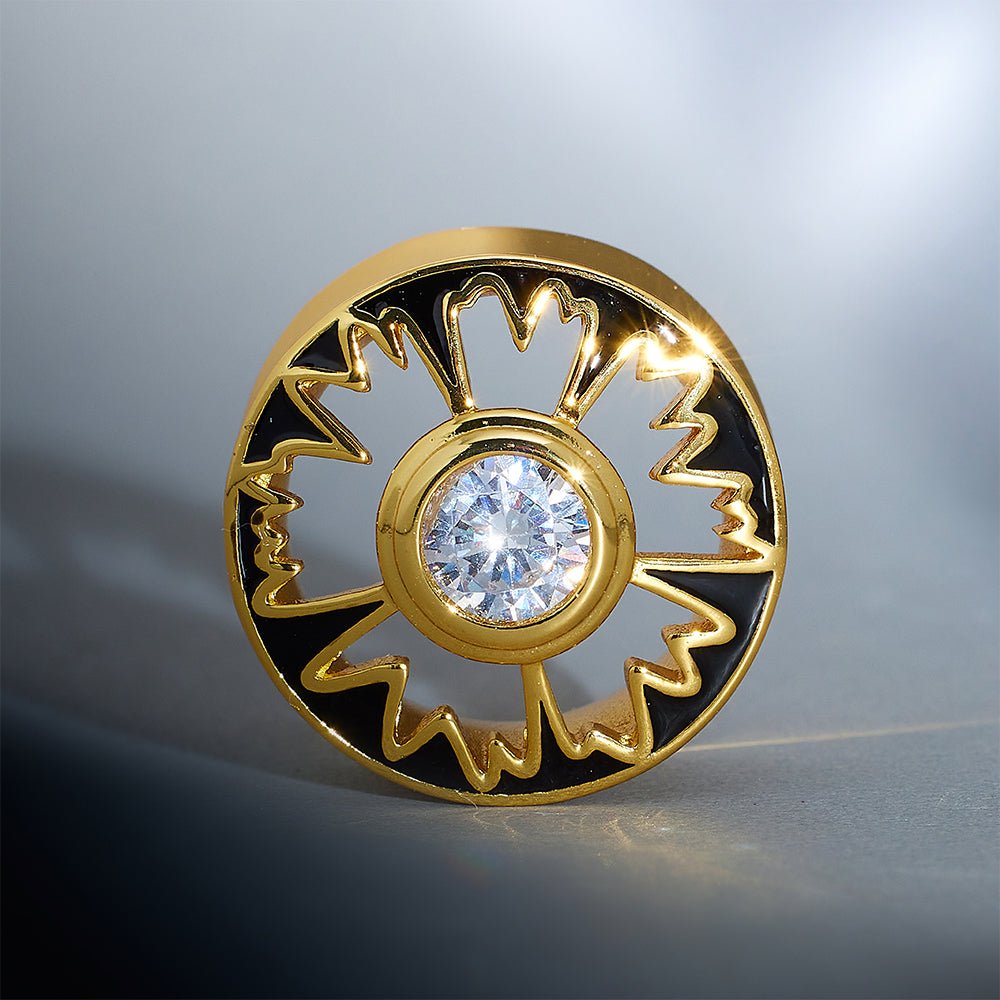 Magnificent Flower Zircon S925 Silver Ear Gauge Tunnel (2Pcs) - AKAK BODYJEWELRY - ear - tunnel