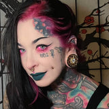 Magnificent Flower Zircon S925 Silver Ear Gauge Tunnel (2Pcs) - AKAK BODYJEWELRY - ear - tunnel