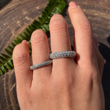 Moissanite Eternity Ring In S925 Sterling Silver - AKAK BODYJEWELRY - ear - tunnel