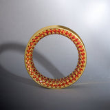 Orange Red Moissanite 8K Stars Shining Ear Gauge Tunnel (2Pcs) - AKAK BODYJEWELRY - ear - tunnel