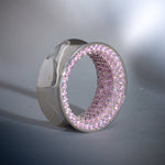 Pink Moissanite 8K Stars Shining Tunnel (2Pcs) - AKAK BODYJEWELRY - ear - tunnel
