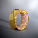 Pink Sapphire S925 Silver Stars Shining Tunnel (2Pcs) - AKAK BODYJEWELRY - ear - tunnel