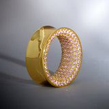 Pink Zircon 14K Gold Stars Shining Tunnel(2Pcs) - AKAK BODYJEWELRY - ear - tunnel