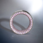 Pink Zircon 14K White Gold Stars Shining Tunnel(2Pcs) - AKAK BODYJEWELRY - ear - tunnel
