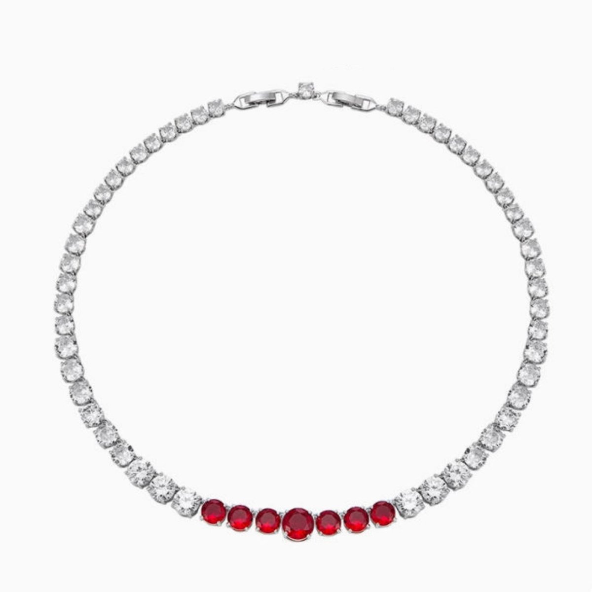 Prism Luxe Gradient Zirconia Chain Necklace - AKAK BODYJEWELRY - ear - tunnel