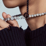 Prism Luxe Gradient Zirconia Chain Necklace - AKAK BODYJEWELRY - ear - tunnel