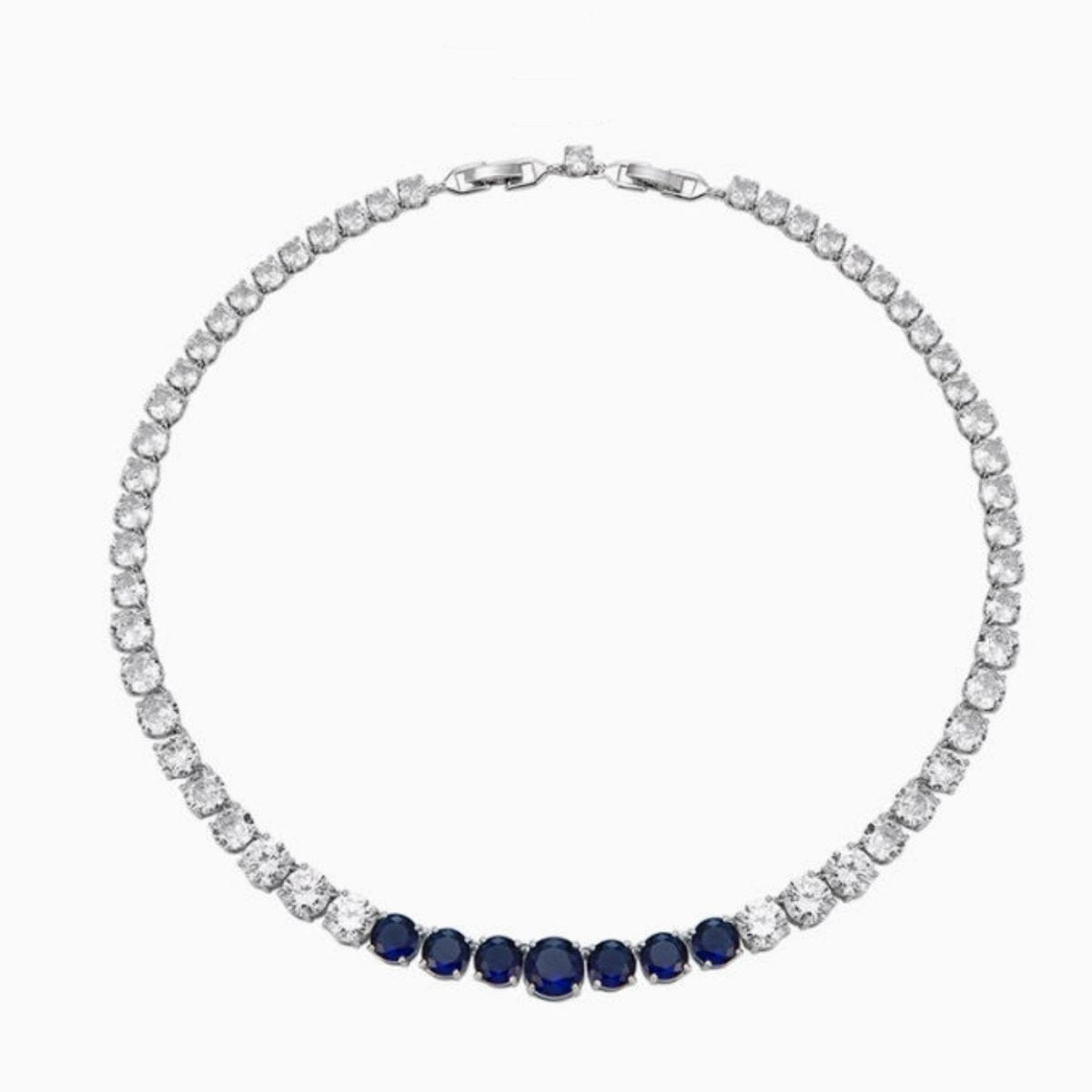 Prism Luxe Gradient Zirconia Chain Necklace - AKAK BODYJEWELRY - ear - tunnel