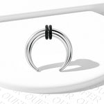 Punk Cowhorn Nose Piercing - AKAK BODYJEWELRY - ear - tunnel