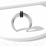 Punk Cowhorn Nose Piercing - AKAK BODYJEWELRY - ear - tunnel