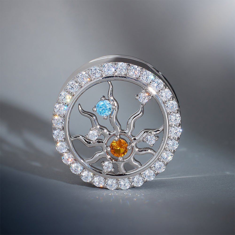 Radiance of Life Zircon 14K Ear Gauge Tunnel (2Pcs) - AKAK BODYJEWELRY - ear - tunnel