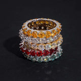 S925 4mm Moissanite Eternity Band Ring - AKAK BODYJEWELRY - ear - tunnel