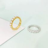 S925 Moissanite Circle Ring - AKAK BODYJEWELRY - ear - tunnel