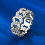 S925 Shimmer Moissanite Chain Ring - AKAK BODYJEWELRY - ear - tunnel
