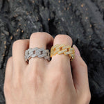 S925 Shimmer Moissanite Chain Ring - AKAK BODYJEWELRY - ear - tunnel