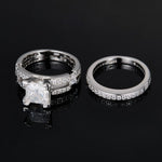 S925 Silver 2.5 Carat Triple Row Moissanite Ring - AKAK BODYJEWELRY - ear - tunnel