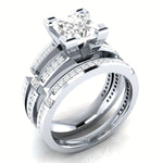 S925 Silver 2.5 Carat Triple Row Moissanite Ring - AKAK BODYJEWELRY - ear - tunnel