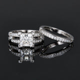 S925 Silver 2.5 Carat Triple Row Moissanite Ring - AKAK BODYJEWELRY - ear - tunnel
