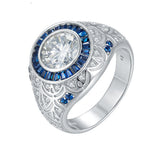 S925 Silver 3 Carat Moissanite Cocktail Ring - AKAK BODYJEWELRY - ear - tunnel