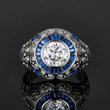 S925 Silver 3 Carat Moissanite Cocktail Ring - AKAK BODYJEWELRY - ear - tunnel