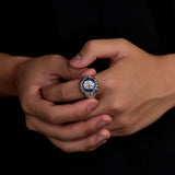 S925 Silver 3 Carat Moissanite Cocktail Ring - AKAK BODYJEWELRY - ear - tunnel
