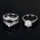 S925 Silver 3 Carat Moissanite Stacking Princess Ring - AKAK BODYJEWELRY - ear - tunnel