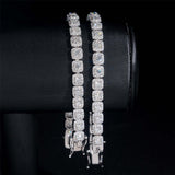 S925 Silver 6mm Classic Box - Link Moissanite Bracelet - AKAK BODYJEWELRY - ear - tunnel
