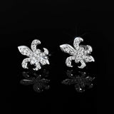 S925 Silver Iris Moissanite Stud Earrings - AKAK BODYJEWELRY - ear - tunnel