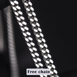 S925 Silver Luxury Baroque Moissanite Cross Necklace - AKAK BODYJEWELRY - Cross Necklace