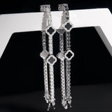 S925 Silver Moissanite Clover Bracelet - AKAK BODYJEWELRY - ear - tunnel
