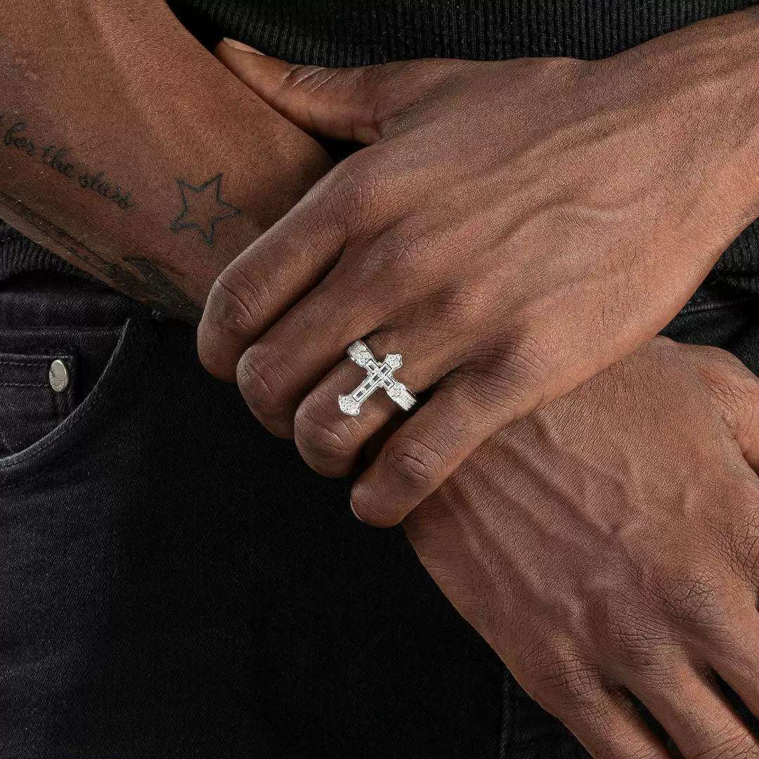 S925 Silver Moissanite Divine Ruin Ring - AKAK BODYJEWELRY - ear - tunnel