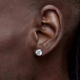 S925 Silver Moissanite Stud Earrings Jewelry for Women Men - AKAK BODYJEWELRY - ear - tunnel