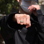 S925 Silver Spinning Moissanite Cuban Band Ring - AKAK BODYJEWELRY - Ring