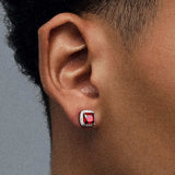S925 Silver Sugar Cube Earrings Jewelry for Women Men - AKAK BODYJEWELRY - ear - tunnel
