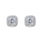 S925 Silver Sugar Cube Earrings Jewelry for Women Men - AKAK BODYJEWELRY - ear - tunnel