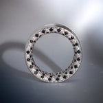 S925 Silver Zircon Checkerboard Tunnel (2Pcs) - AKAK BODYJEWELRY - ear - tunnel