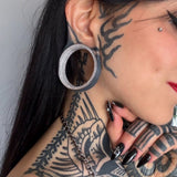 S925 Stars Shining Moissanite Ear Gauge Tunnel（2Pcs） - AKAK BODYJEWELRY - ear - tunnel