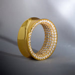 S925 Stars Shining Zircon Ear Gauge Tunnel（2Pcs） - AKAK BODYJEWELRY - ear - tunnel