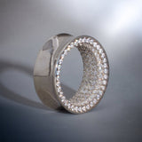 S925 Stars Shining Zircon Ear Gauge Tunnel（2Pcs） - AKAK BODYJEWELRY - ear - tunnel