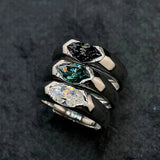 S925 Sterling Silver Eye of Horus Moissanite Ring - AKAK BODYJEWELRY - ear - tunnel