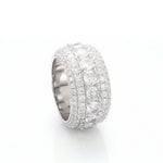 S925 Sterling Silver Full - Pavé Moissanite Ring - AKAK BODYJEWELRY - ear - tunnel