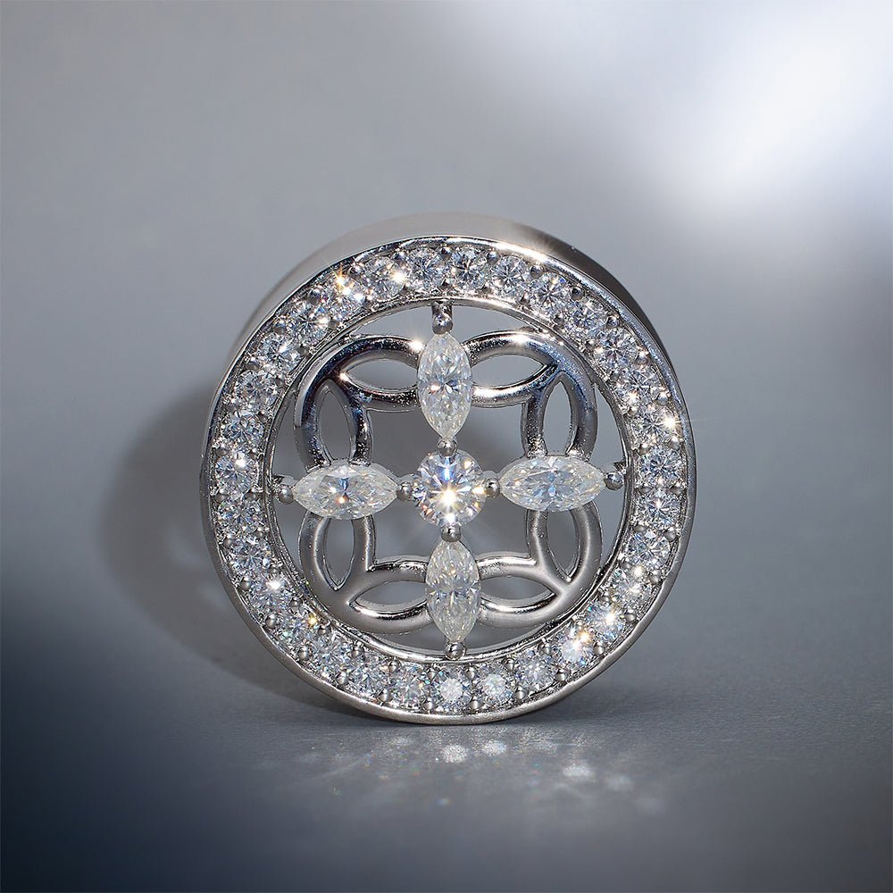 Sea View Lattice Zircon S925 Silver Ear Gauge Tunnel (2Pcs) - AKAK BODYJEWELRY - ear - tunnel