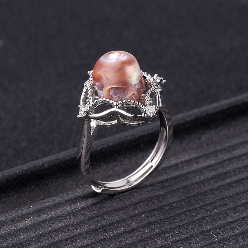 Skull Blossom S925 Silver Ring - AKAK BODYJEWELRY - ear - tunnel
